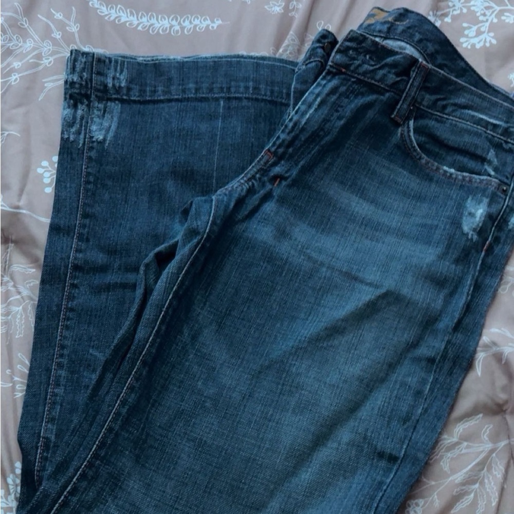 7 For All Mankind Dark Blue Flare Jeans